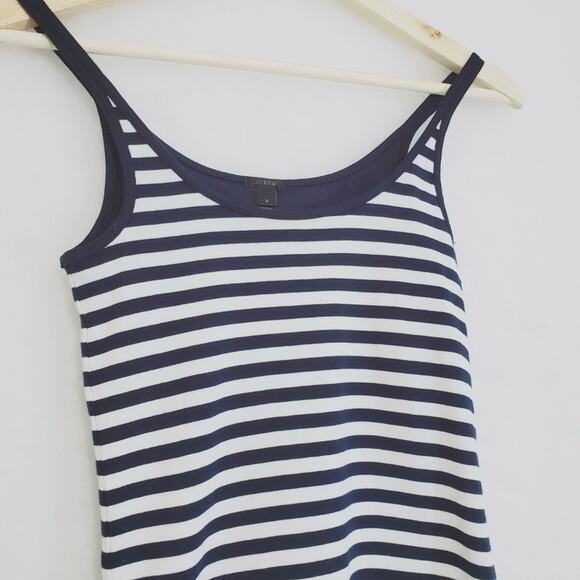 J. Crew | Horizontal Striped Fitted Shelf Bra Tank - Picture 2 of 6